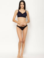 Floret T3060 Blue Bra - Non-Padded, Full Coverage, Stylish Net Pattern for Everyday Use" - Image 5