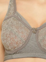 "Floret T3060 ivory Bra - Non-Padded, Full Coverage, Stylish Net Pattern for Everyday Use" - Image 5