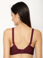 "Floret T3060 Wine Bra - Non-Padded, Full Coverage, Stylish Net Pattern for Everyday Use - Image 3