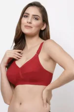 Floret Crossfit Red Full Coverage Bra - Non-Padded, Seamless, Full Support for Everyday Wear" - Image 4