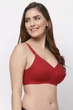 Floret Crossfit Red Full Coverage Bra - Non-Padded, Seamless, Full Support for Everyday Wear" - Image 5