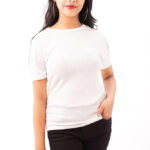 White Shoulder Embellished T-Shirt with Tassel Detailing