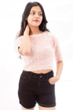 Blush Fluff Crop Top