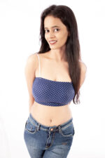 Navy Blue Polka Dot Bra