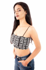 Graphic Print Strappy padded Bra - Image 2