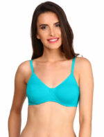 "Jockey 1722 Blue Seamless Bra - Side Support, Non-Padded, Medium Coverage for Everyday Use"