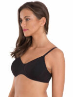 Jockey 1722 Black Seamless Bra - Side Support Non-Padded  Medium Coverage for Everyday Use - Image 2