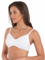 Jockey 1722 White Seamless Bra - Side Support Non-Padded Medium Coverage for Everyday Use - Image 2