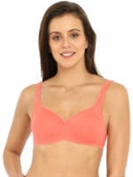 "Jockey 1250 Peach Seamless Bra - Side Support, Non-Padded, Medium Coverage, Supportive Everyday Use"