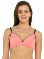 "Jockey 3101 pink Seamless Bra - Side Support, Non-Padded, Medium Coverage for Everyday Comfort"