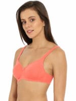 "Jockey 1250 Peach Seamless Bra - Side Support, Non-Padded, Medium Coverage, Supportive Everyday Use" - Image 2
