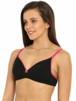 "Jockey 3101 Black Seamless Bra - Side Support, Non-Padded, Medium Coverage for Everyday Comfort" - Image 2