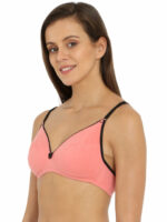 "Jockey 3101 pink Seamless Bra - Side Support, Non-Padded, Medium Coverage for Everyday Comfort" - Image 2