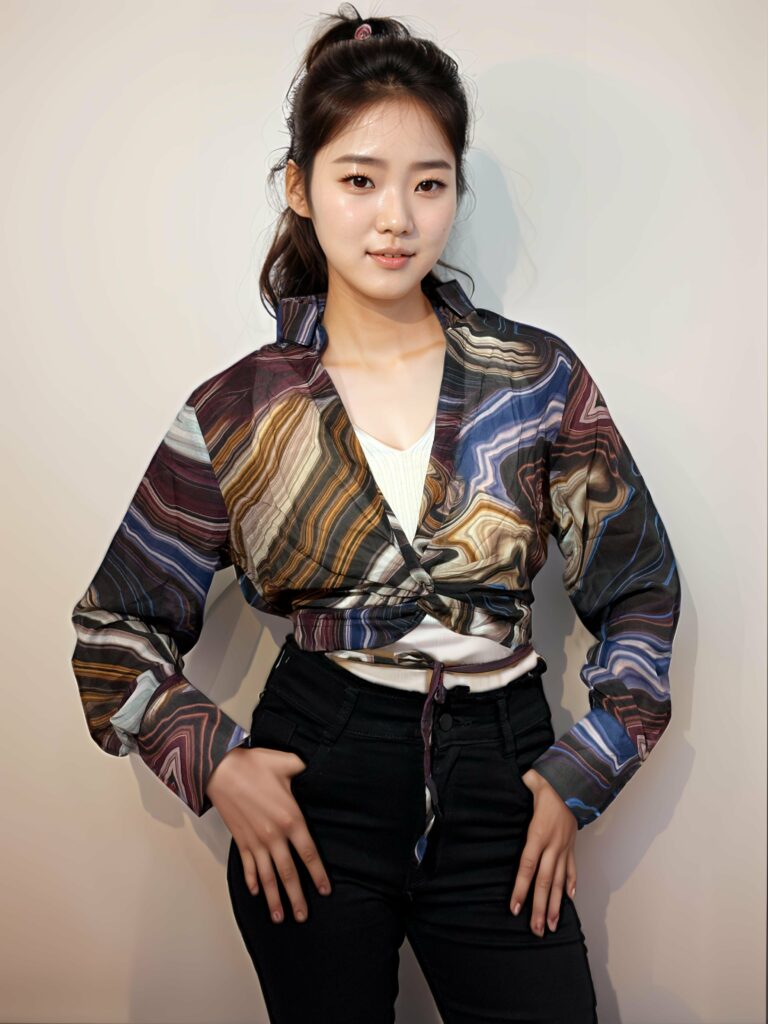 Marbled Mirage Wrap top
