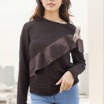 black full sleeve stylish top
