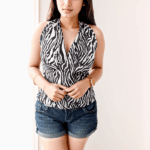 Wild Vibe Zebra Print Halter Top