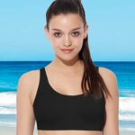 "Enamor SB06 Black Sports Bra - Non-Padded, Full Coverage, Seamless, Everyday & Daily Wear"