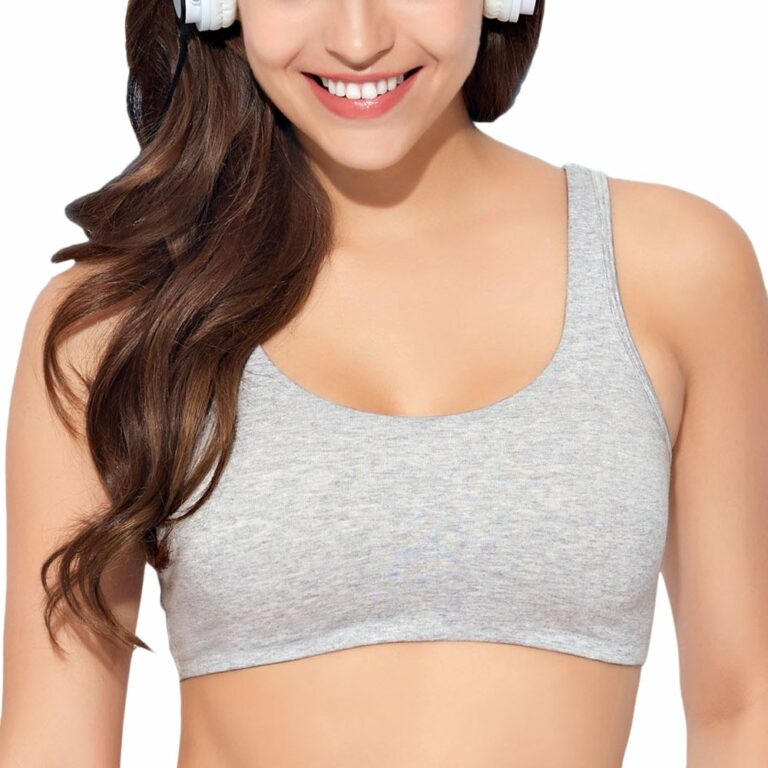 "Enamor SB06 Gray Sports Bra - Non-Padded, Full Coverage, Seamless, Everyday & Daily Wear" - Image 1