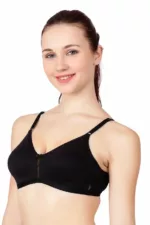 Floret Katrina Black Bra - Non-Padded, Medium Coverage, Seamless, Stylish Design for Everyday Wear" - Image 2