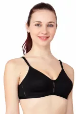 Floret Katrina Black Bra - Non-Padded, Medium Coverage, Seamless, Stylish Design for Everyday Wear" - Image 3
