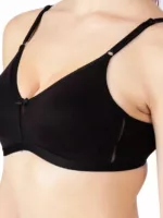 Floret Katrina Black Bra - Non-Padded, Medium Coverage, Seamless, Stylish Design for Everyday Wear" - Image 5
