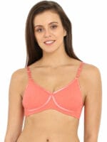 "Jockey 1242 Pink Seamless Bra - Side Support, Non-Padded, Medium Coverage, Supportive Everyday Use"