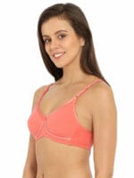 "Jockey 1242 Pink Seamless Bra - Side Support, Non-Padded, Medium Coverage, Supportive Everyday Use" - Image 2