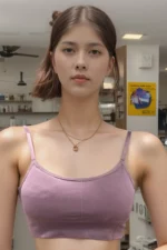 Removable Pad Bra in Mauve - Image 2