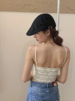 Lace Elegance Padded Cami Top in off white - Image 4