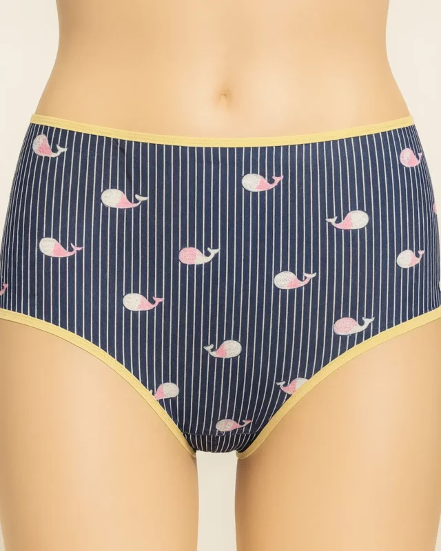 Printed Mid Rise Seamless Panty for women