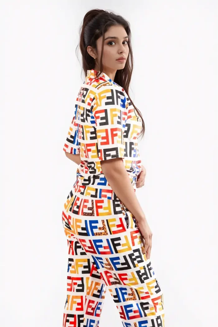 Vibrant Multicolor Printed Co Ord Set For Women - Image 3